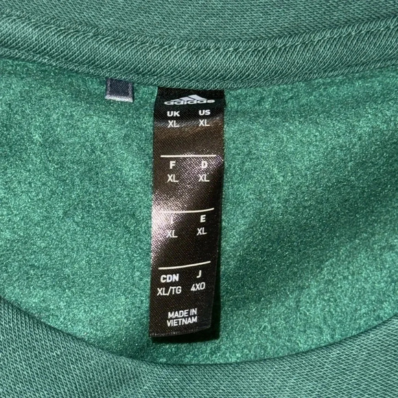 ADIDAS greenies pet/dog dry food long sleeve green color size XL sweatshirt - Picture 9 of 16